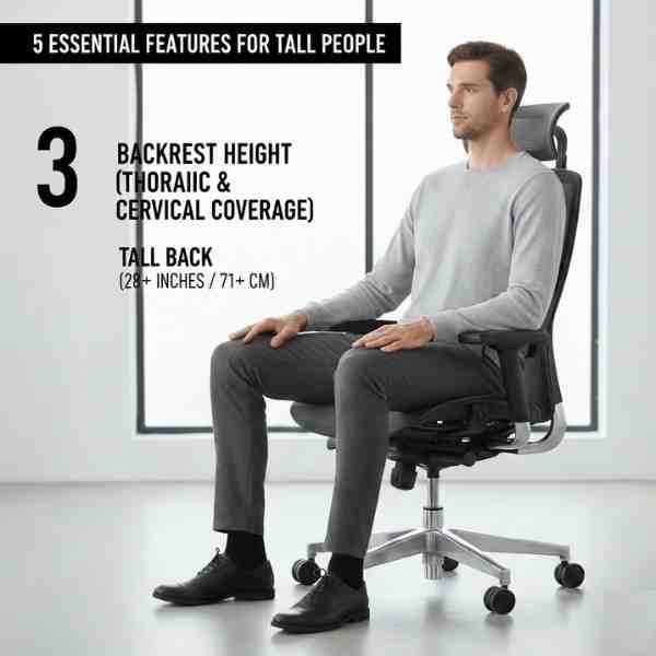 Backrest Height (Thoracic & Cervical Coverage)
