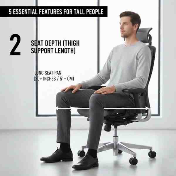 Seat Depth (Thigh Support Length)